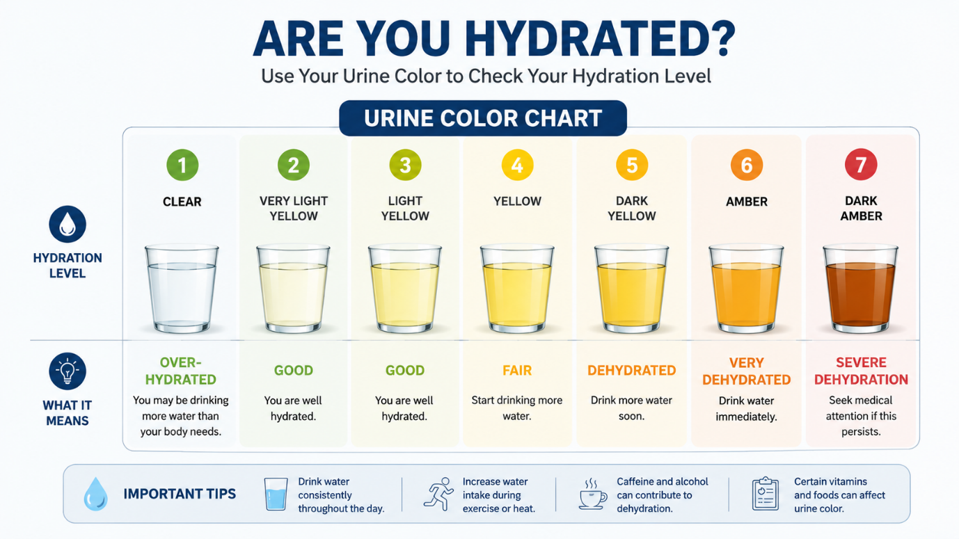Signs of good hydration